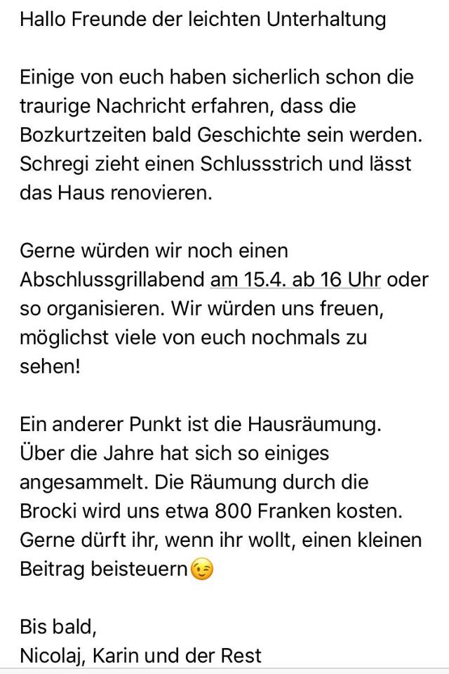 Bozkurthuus Abschlussgrillabend Info 2018-04-15